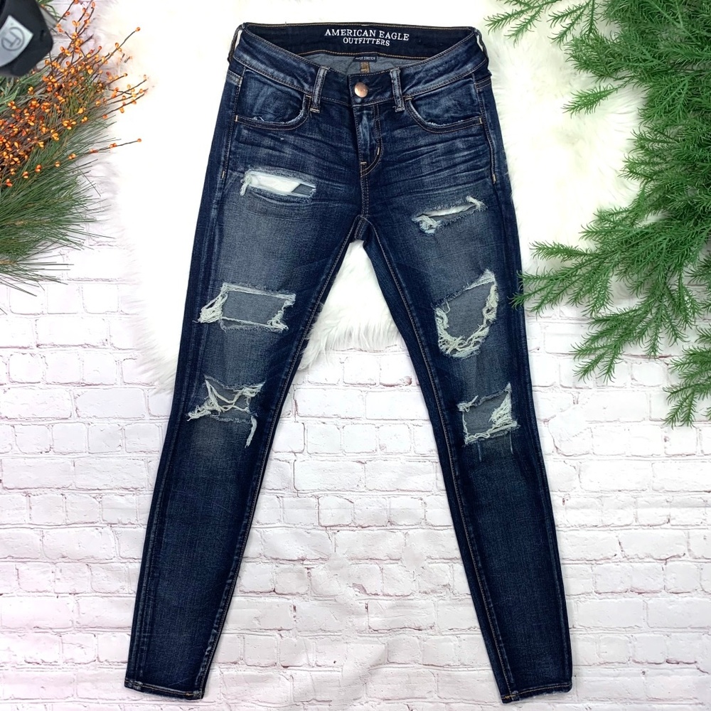 🚫SOLD! 👖NWOTI•AEO🦅•I Destroyed Superlow Jegging - Picture 3 of 8
